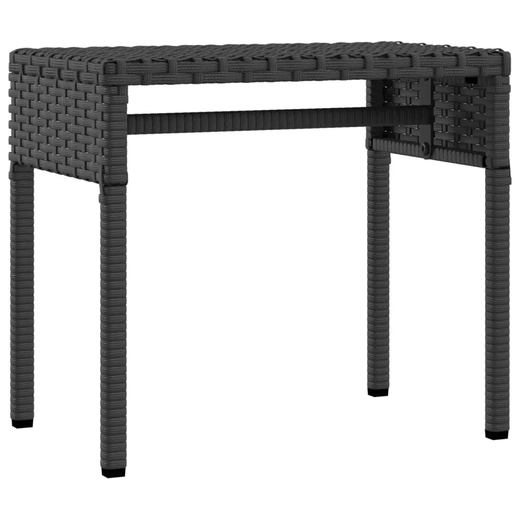 vidaXL Lettini Prendisole 2 pz con Baldacchino e Tavolino Polyrattan