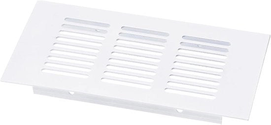 Ventilatore a soffitto 150 x 100 mm in alluminio bianco rettangolare per armadio e guardaroba