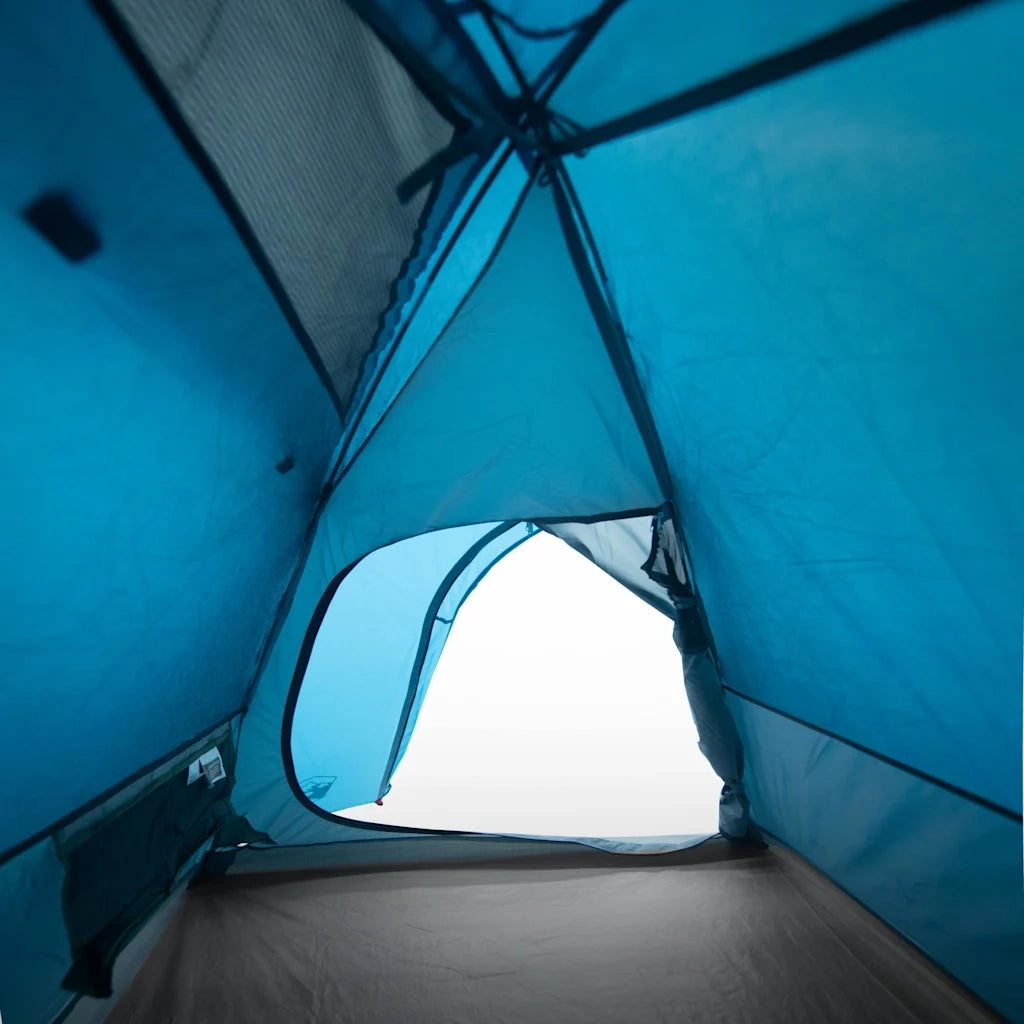Tenda da Campeggio a Cupola per 3 Persone Blu Impermeabile 94332