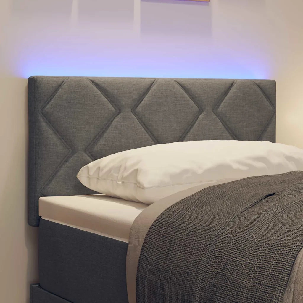Testiera | Testata LED Grigio 80 cm Tessuto