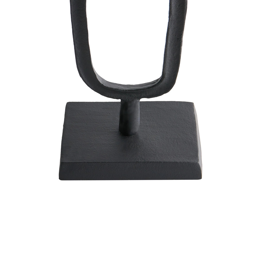 Set di 2 portacandele in alluminio nero 35/48 cm Elementi decorativi Design moderno