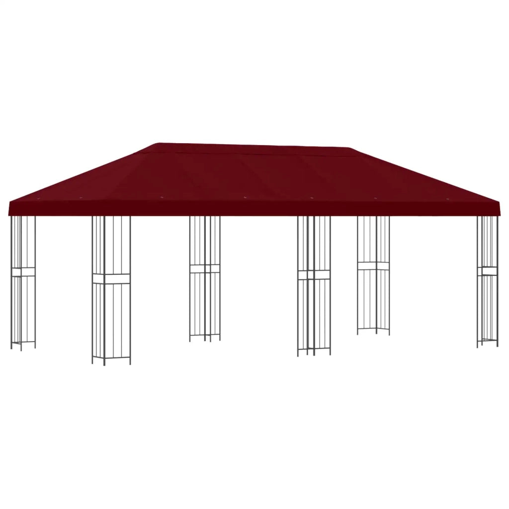 Gazebo con pareti laterali 6 x 3 m Borgogna 3375992