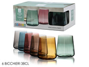 Set 6 Bicchieri in Vetro – Jolangè Color 38 cl
