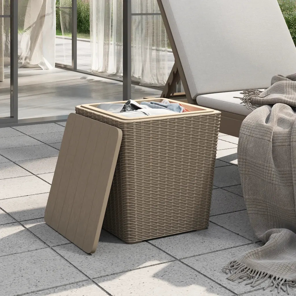Tavolo da Giardino con Coperchio Polipropilene Marrone Chiarocod mxl 81945