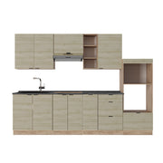 Cucina componibile Fame-Line Pannello in quercia/Rovere dorato 280 cm, PL Antracite Vicco