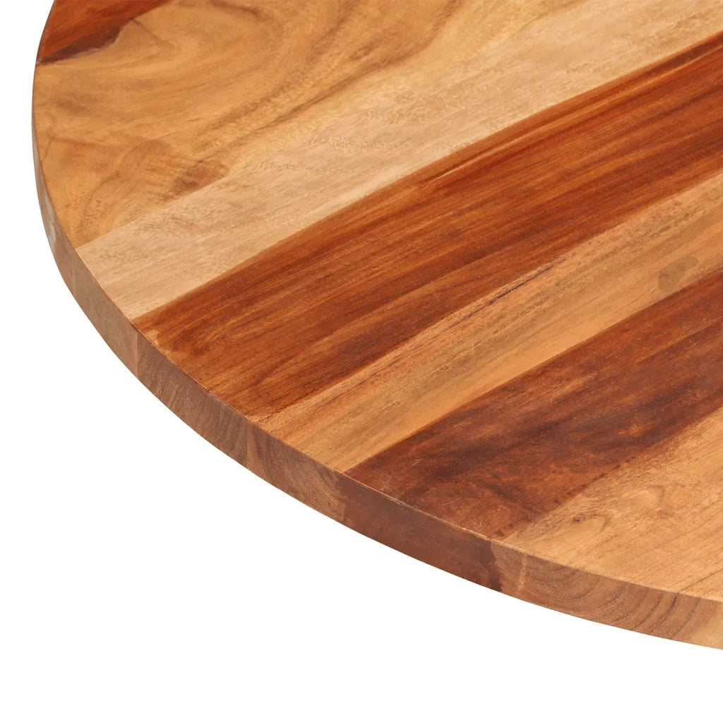 Piano Tavolo in Legno Massello di Acacia Rotondo 25-27 mm 80 cm 285976