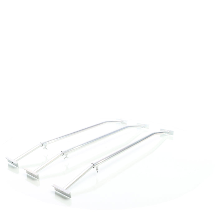 Staffe telo per rimorchi leggeri e carrelli appendice, 3 barre allungabili 100-145cm, in alluminio