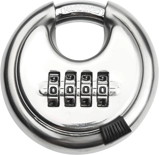 Chiusura numerica con 4 cifre, 10 mm di spessore, slot a staffa resistente all'usura per cancelli, recinzioni, magazzini, 70 mm