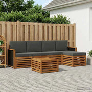 Set di divani da esterno 6 pz Naturale e Antracite 3384253