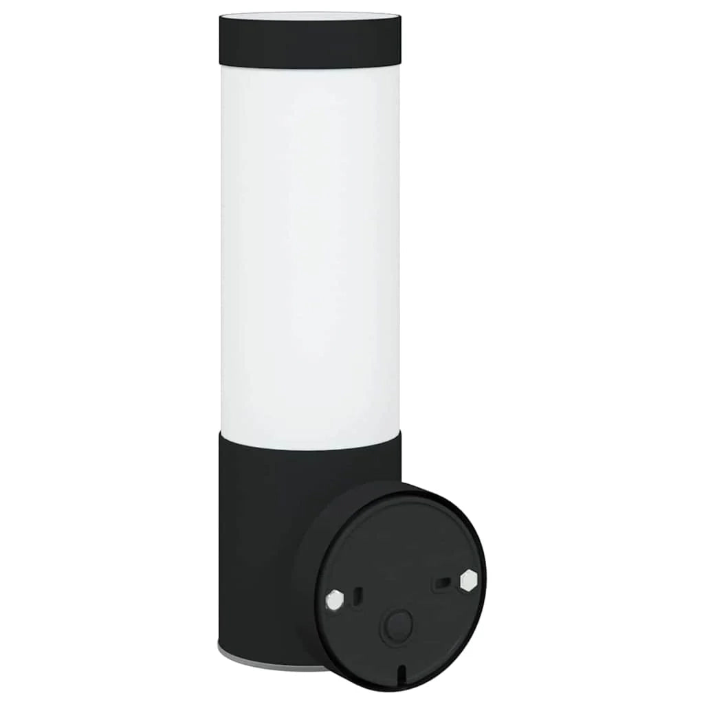 Set di 2 moderne lampade da parete per esterni 12 x 7 x 27 cm illuminazione pratica design minimalista in acciaio inox nero 02_0056484
