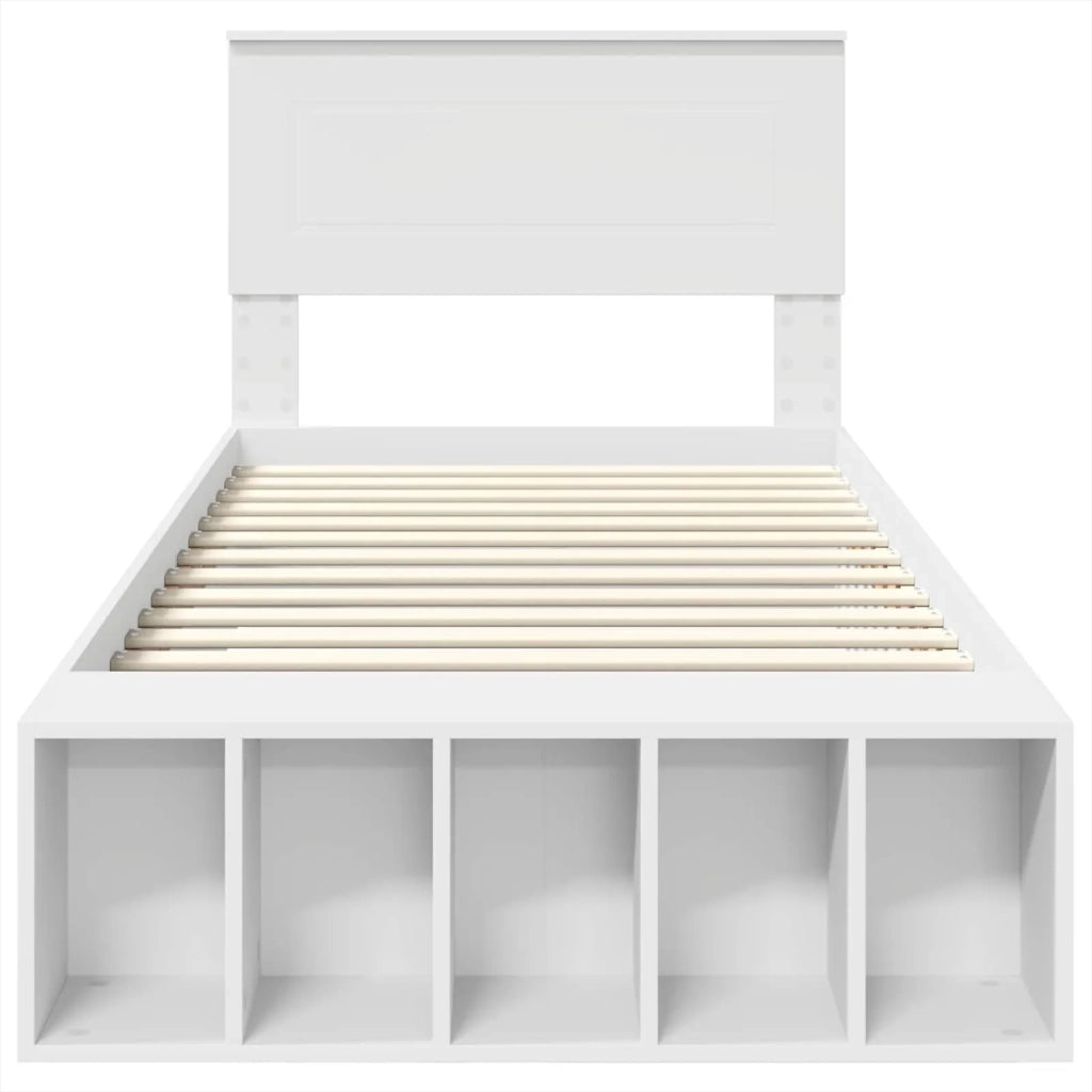 Struttura del letto Bianco 75 x 190 cm Legno multistrato