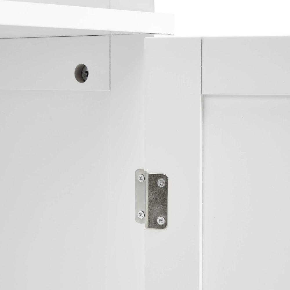 Colonna da Bagno a Terra in MDF 160 x 40 x 32 cm con 5 Ripiani e Cassetto  Design Moderno