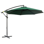 Ombrellone da Giardino Parasole Inclinabile con Base a Croce ¨C zephmum ¨C Verde ?300x250 cm