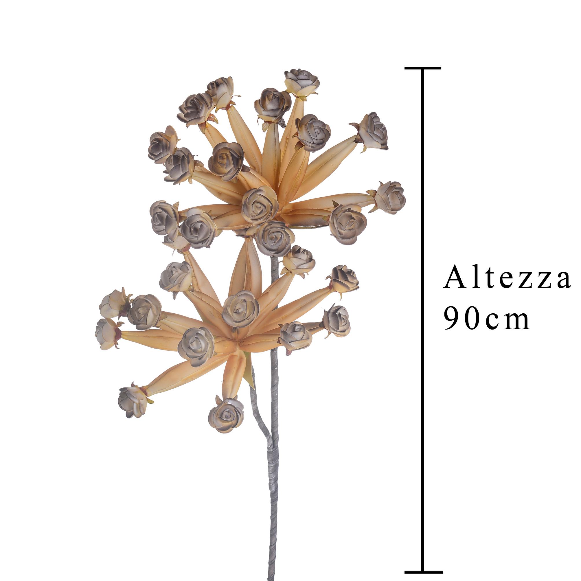 Set 3 Giant Caplume Composto da 2 Fiori Artificiali Altezza 90 cm