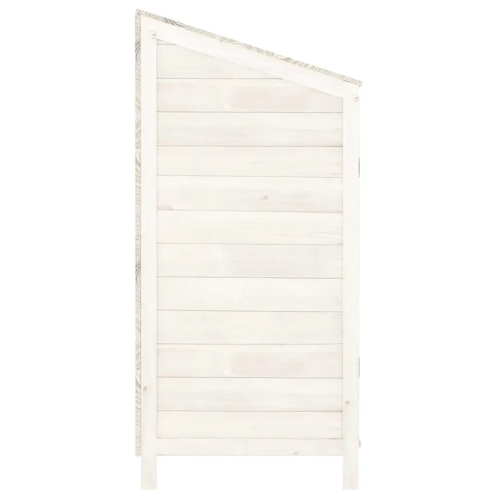 Capanno da Giardino Bianco 102x52x112cm Legno Massello di Abete CFW6068047