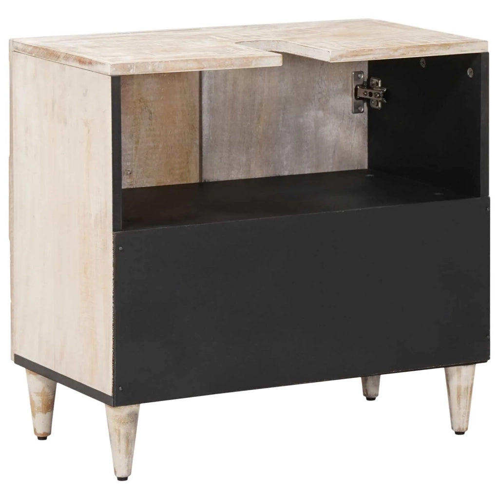 Armadio per Lavabo da Bagno con porta Bianco 62 x 33 x 58 cm