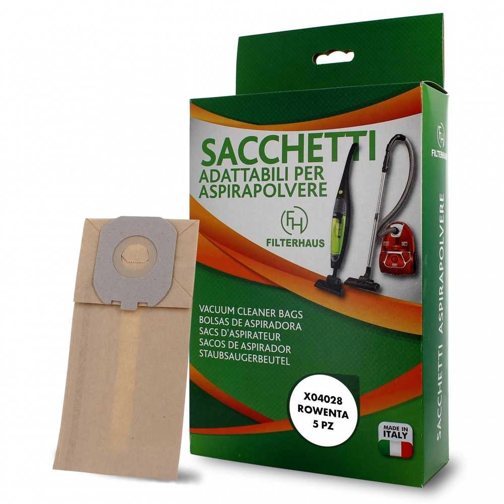 5 Sacchetti Scopa in carta Rowenta SlimLine ZR002 Comfort Line RH 74031A 712IA - ROWENTA