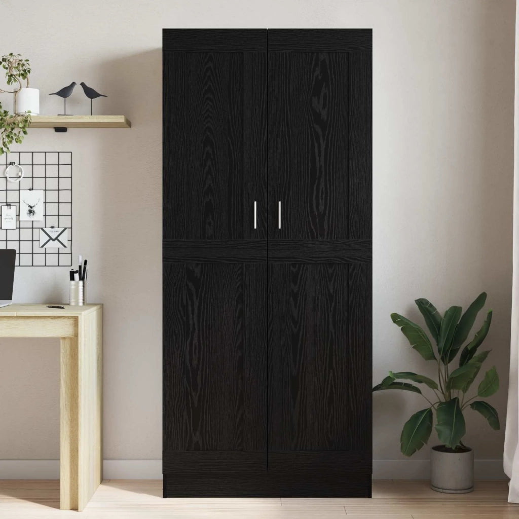 Armadio per Libri Rovere Nero 82,5 x 30,5 x 185 cm 3394793