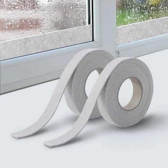 Adesivi contro la condensazione per finestre, 2 pezzi, beige, 3*400cm, riciclabili.