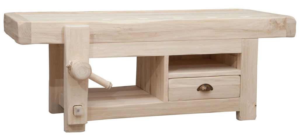 Biscottini Porta Tv in legno massello di tiglio grezzo L120XPR65XH45 cm. Made in Italy