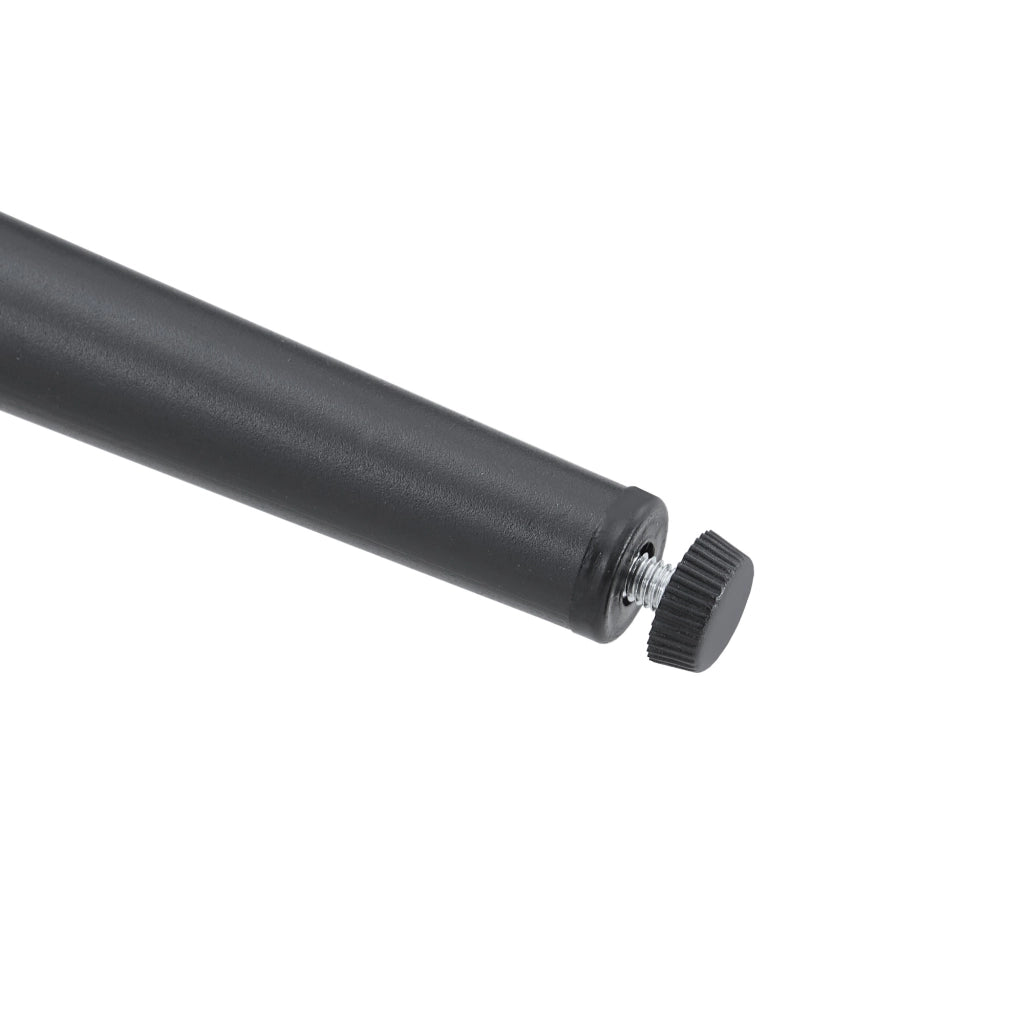 Sgabello da bar nero in metallo stile Windsor con seduta imbottita in PU, h 73 cm