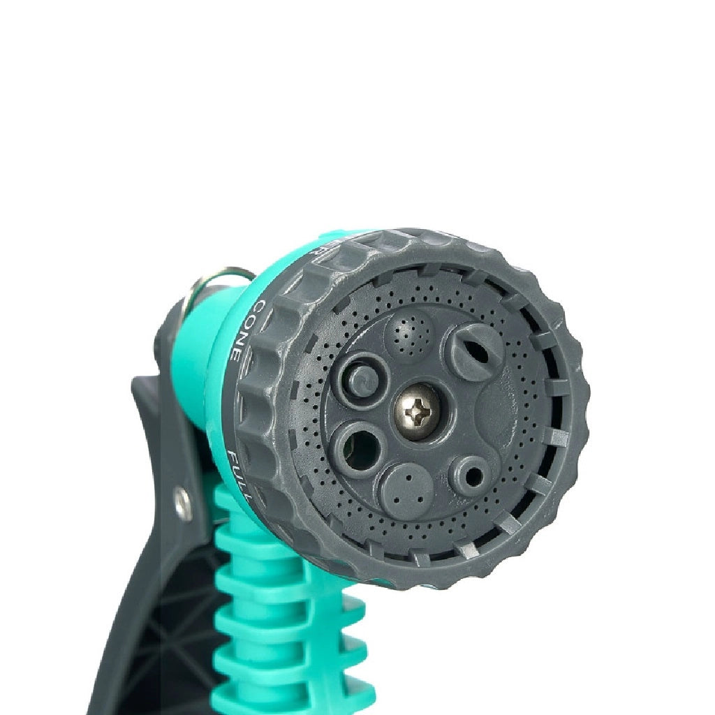 Tubo Estensibile 15MT a Molla Pvc con Doccetta 8 Funzioni Irrigazione Giardino