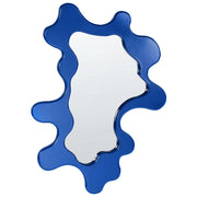 Specchio da parete MDF blu 80x59 cm Forma irregolare Decorazioni Accessori per la casa Decorativi