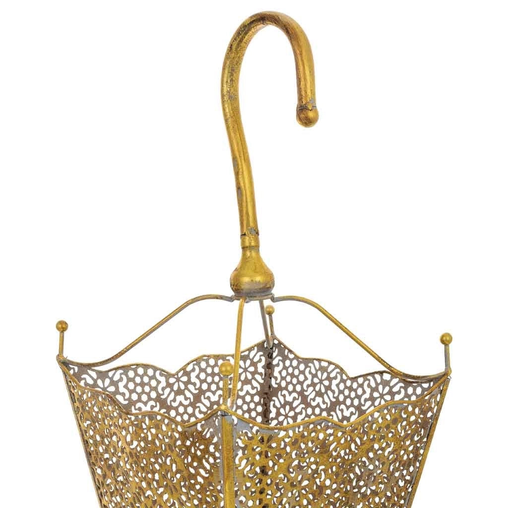 Portaombrelli in metallo dorato 27,5x27,5x80h cm
