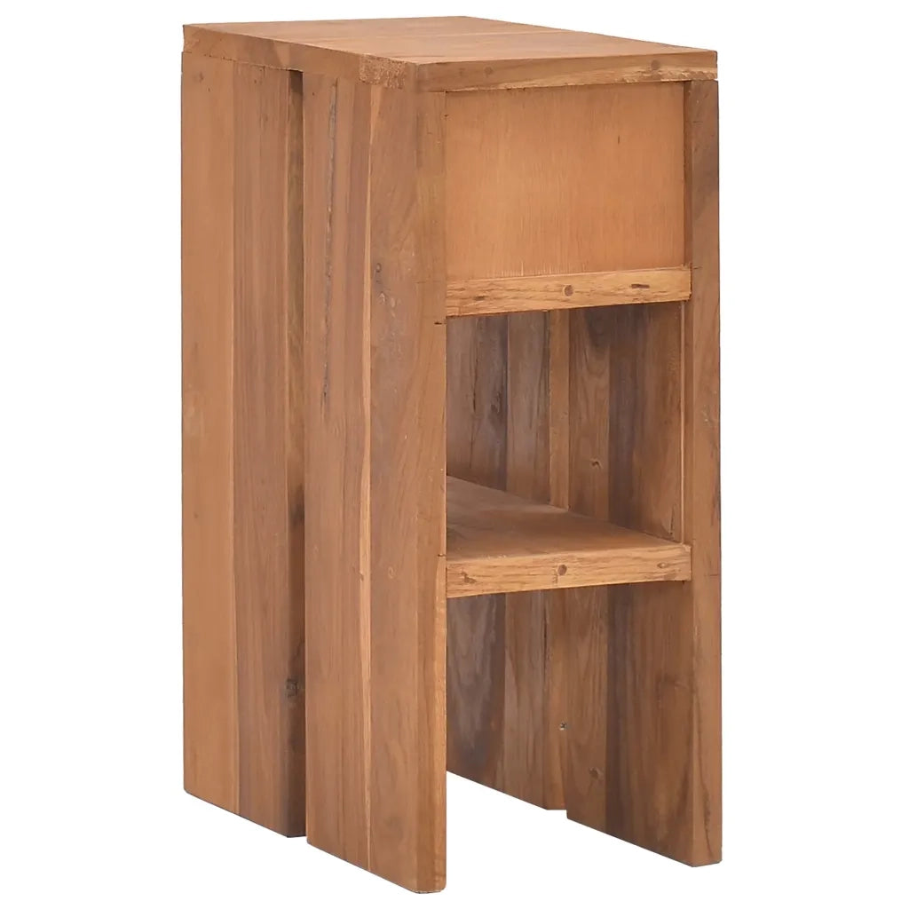 Comodino | Armadio da Notte | Mobiletto da notte 20x35x50 cm in Legno Massello di Teak