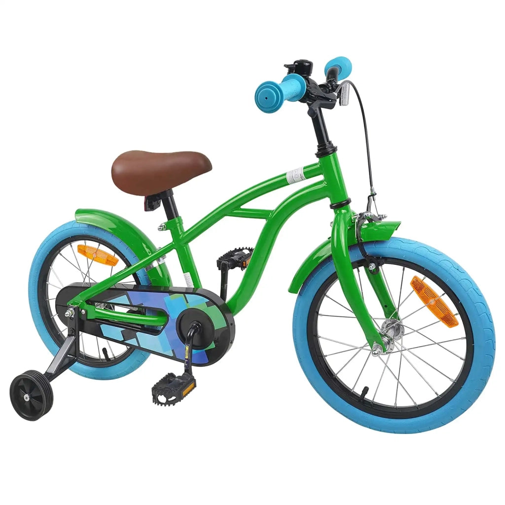 Bicicletta per Bambini 16 Pollici per bambini di 4-6 anni Verde 42009325