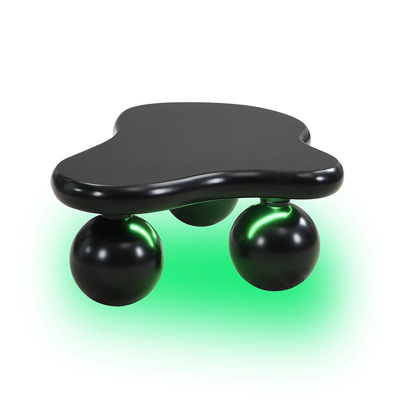Tavolino da caffè a forma di nuvola con LED; MDF nero; 95 cm