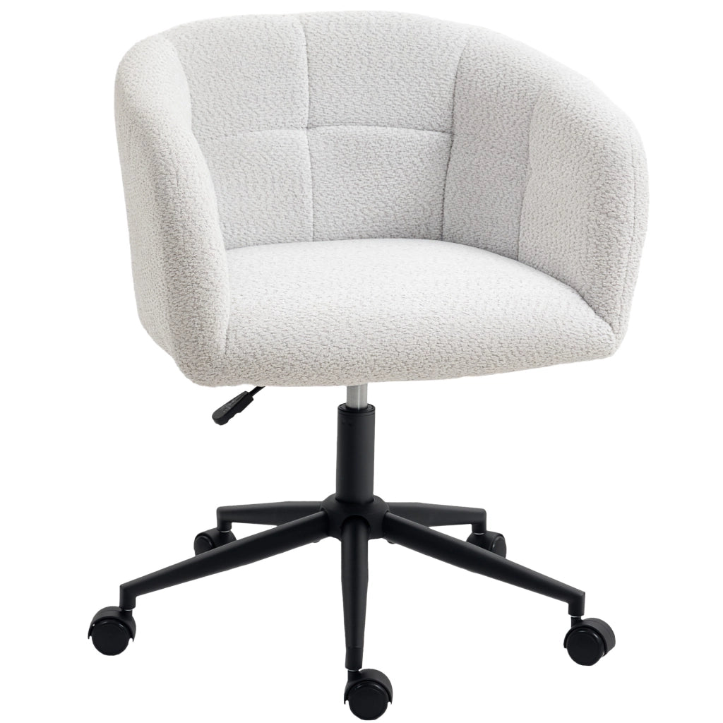 Sedia da ufficio imbottita con rivestimento in velluto ¨C zephmum ¨C crema e nero