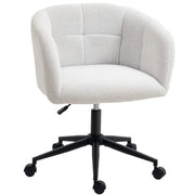 Sedia da ufficio imbottita con rivestimento in velluto ¨C zephmum ¨C crema e nero