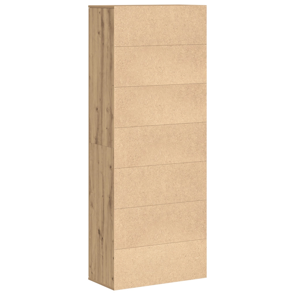 Highboard Rovere Lavorato a Mano 70x35x180 cm Legno Ingenerizzato