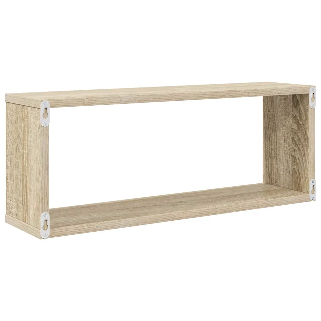 Mensole Parete a Cubo 6pz Rovere Sonoma 60x15x23 cm Multistrato 807144