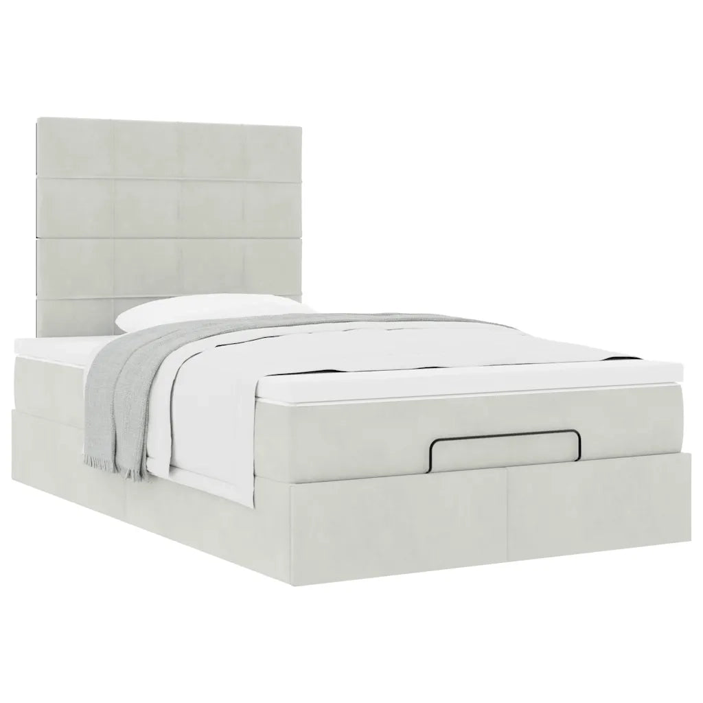 Struttura Letto Pouf con Materassi 120x190 cm Velluto 3313457