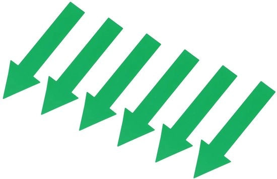 Etichette per parete 4 pollici - PVC autofissanti - Impronte d'acqua - Rimovibili - Guida orientativa - Ideali per interni - Etichette di orientamento