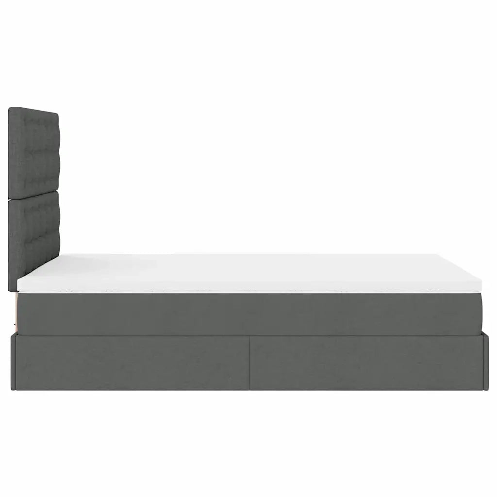 Struttura Letto Pouf con Materasso 120x200 cm in Tessuto 3313314