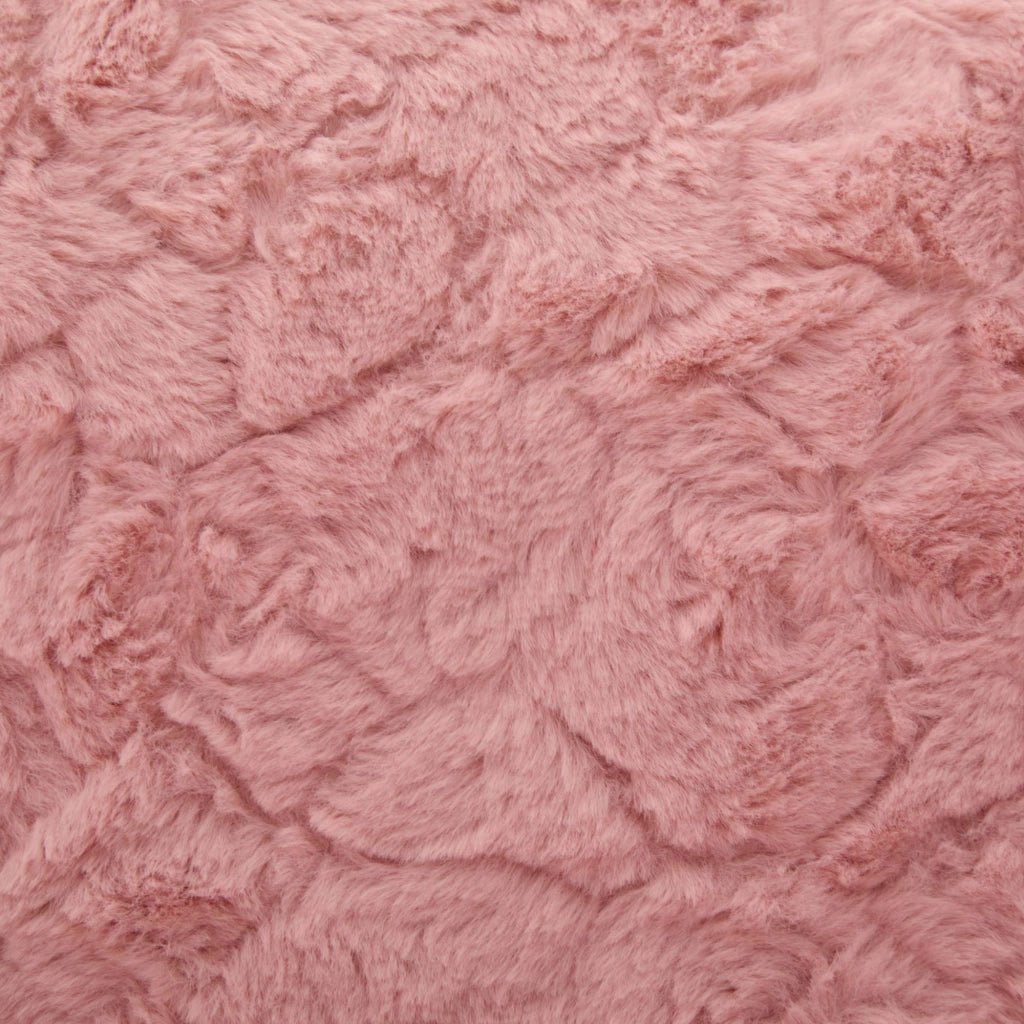 Poltrona da Ufficio Girevole ¨C MINIMAL ¨C Tessuto Pelo Rosa, Base in Metallo, Seduta Larga