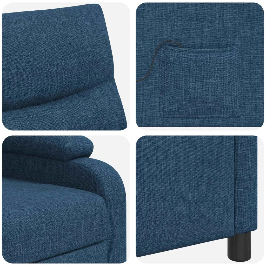 Divano Sedia-Poltrona Massaggiante Blu Tessuto 954313