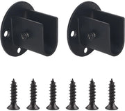 Supporti per abbigliamento in acciaio inossidabile - 2 pezzi - Nero - Supporti per abbigliamento a molla - Montaggio a parete