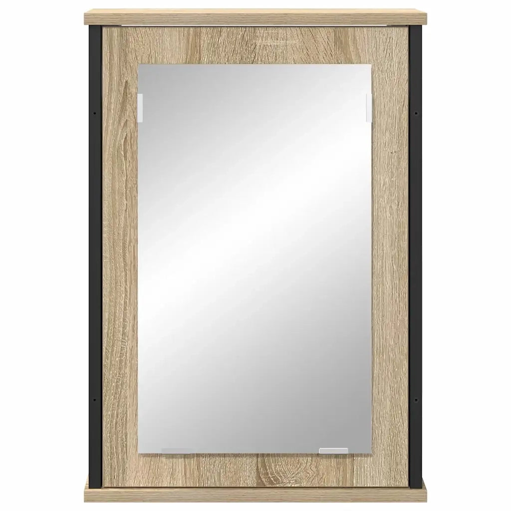 Mobiletto per specchio con porta-Armadietto a Specchio da Bagno Rovere Sonoma 42 x 12 x 60 cm