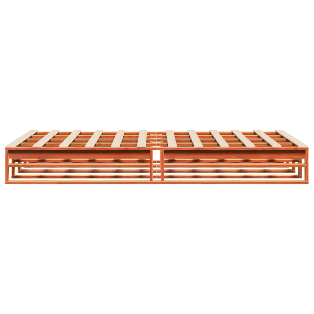 Letto senza Materasso Marrone Cera 140x190 cm in Legno di Pino 850871