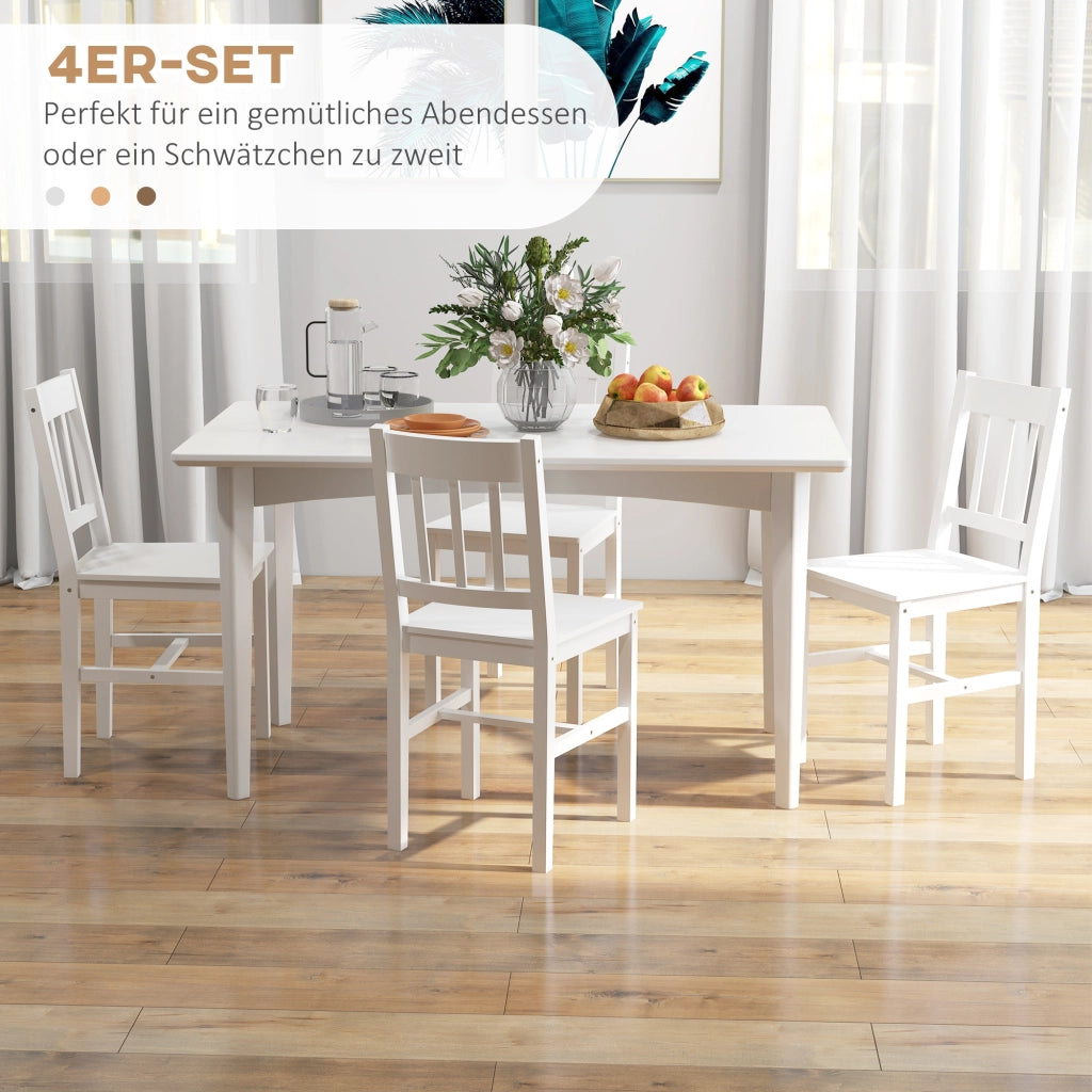 SEDIA da pranzo Set da 4 pezzi 41x46,5x85,5 cm Legno Bianco