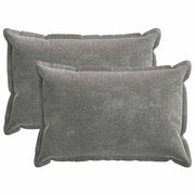 Federa 2 pcs HOUTEN Grigio Scuro 50 x 70 cm Tessuto Chenille 919535