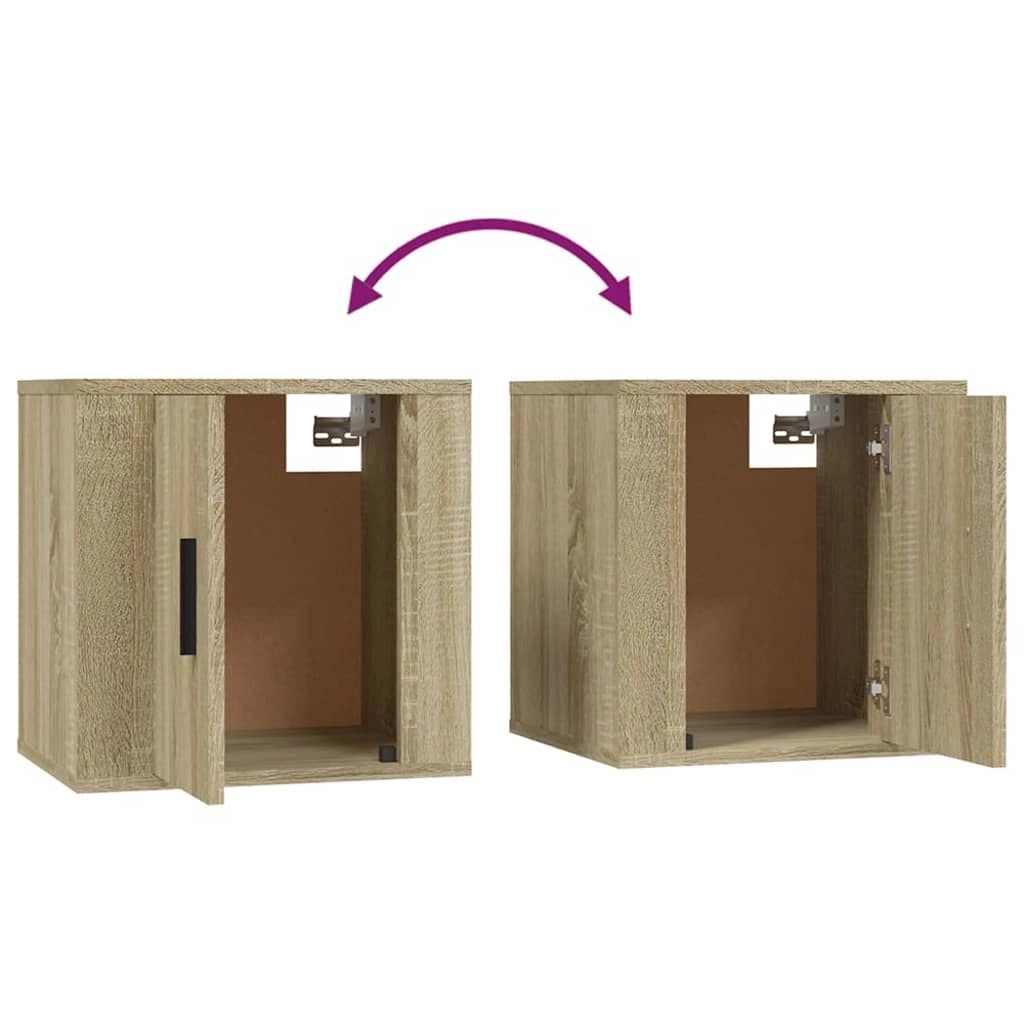 Mobile TV multimediale da parete mensola TV credenza TV per sala da pranzo soggiorno camera da letto 2 pezzi rovere Sonoma 40 x 34,5 x 40 cm marrone 02_0028994