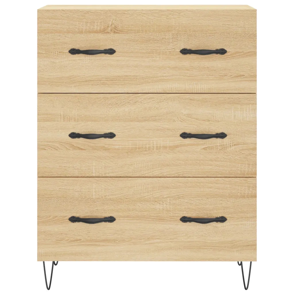 Credenza-Buffet-Armadio da cucina Rovere Sonoma 69,5x34x180 cm in Legno Multistrato 298806