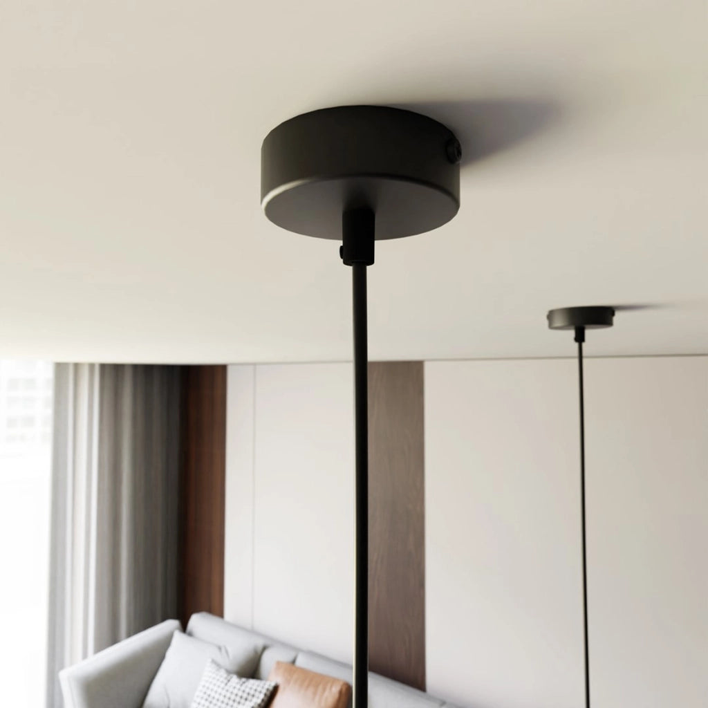 Lampada a sospensione ELIT in acciaio nero opaco