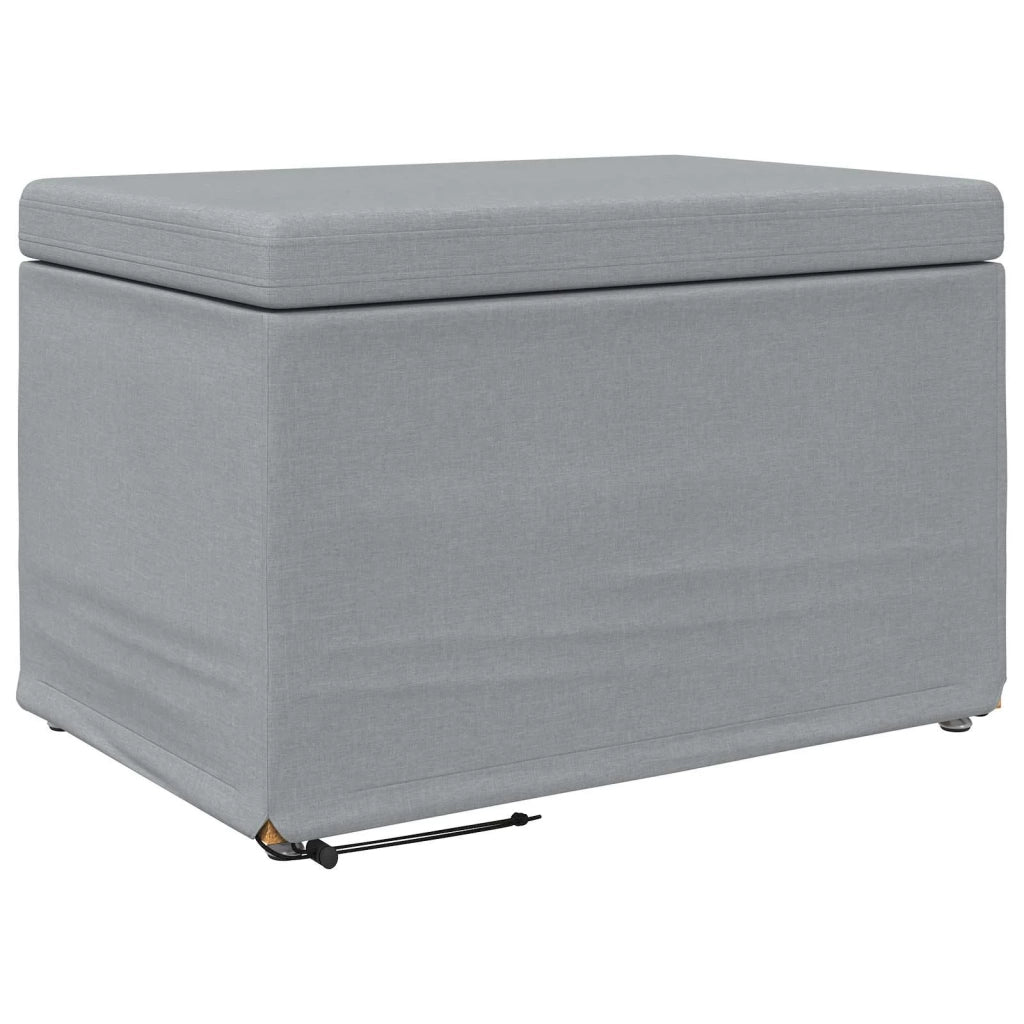 Pouf Grigio chiaro Tessuto e Legno Ingegnerizzato 876758
