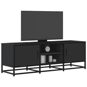 Mobile Porta TV-Mobile per TV-Credenza TV Nero 120x35x41 cm in Truciolato e Metallo